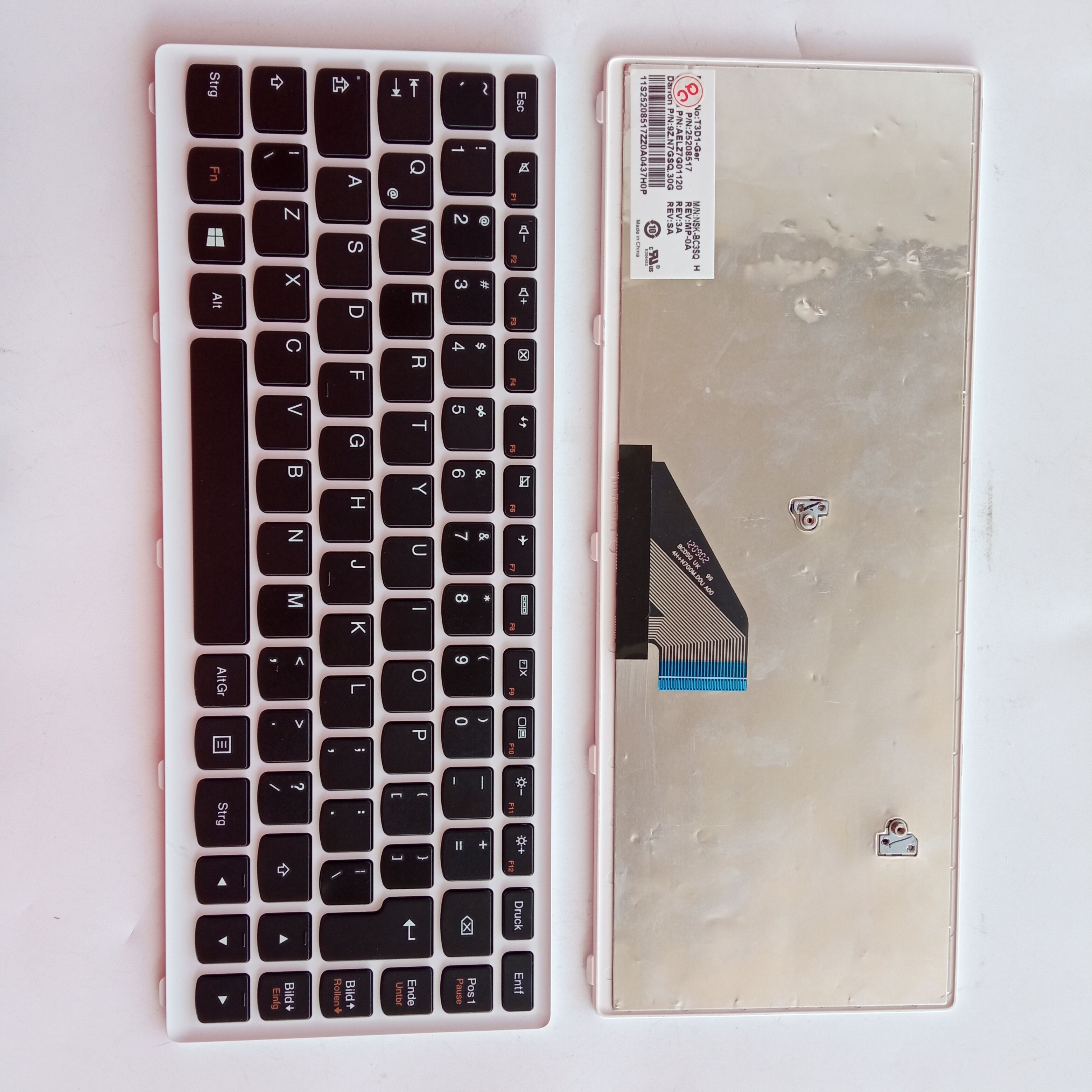 Picture of New Replacement Laptop Keyboard For LENOVO U310 WHITE FRAME BLACK UI Layout